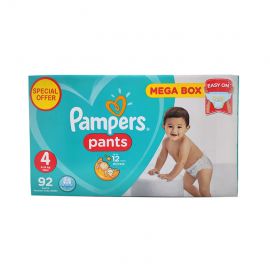 Pampers Diaper Pants Size 4 Maxi 9-14kg Mega Box Value Pack 92pcs