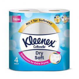 Kleenex Cottonelle Extra Dry Bathroom Tissue 3 Ply 4 Rolls