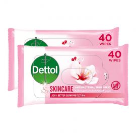 Dettol Antibacterial Skincare Wipes 2 X 20 Pieces