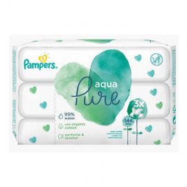 Pampers Pure Aqua Baby Wipes 3X48's
